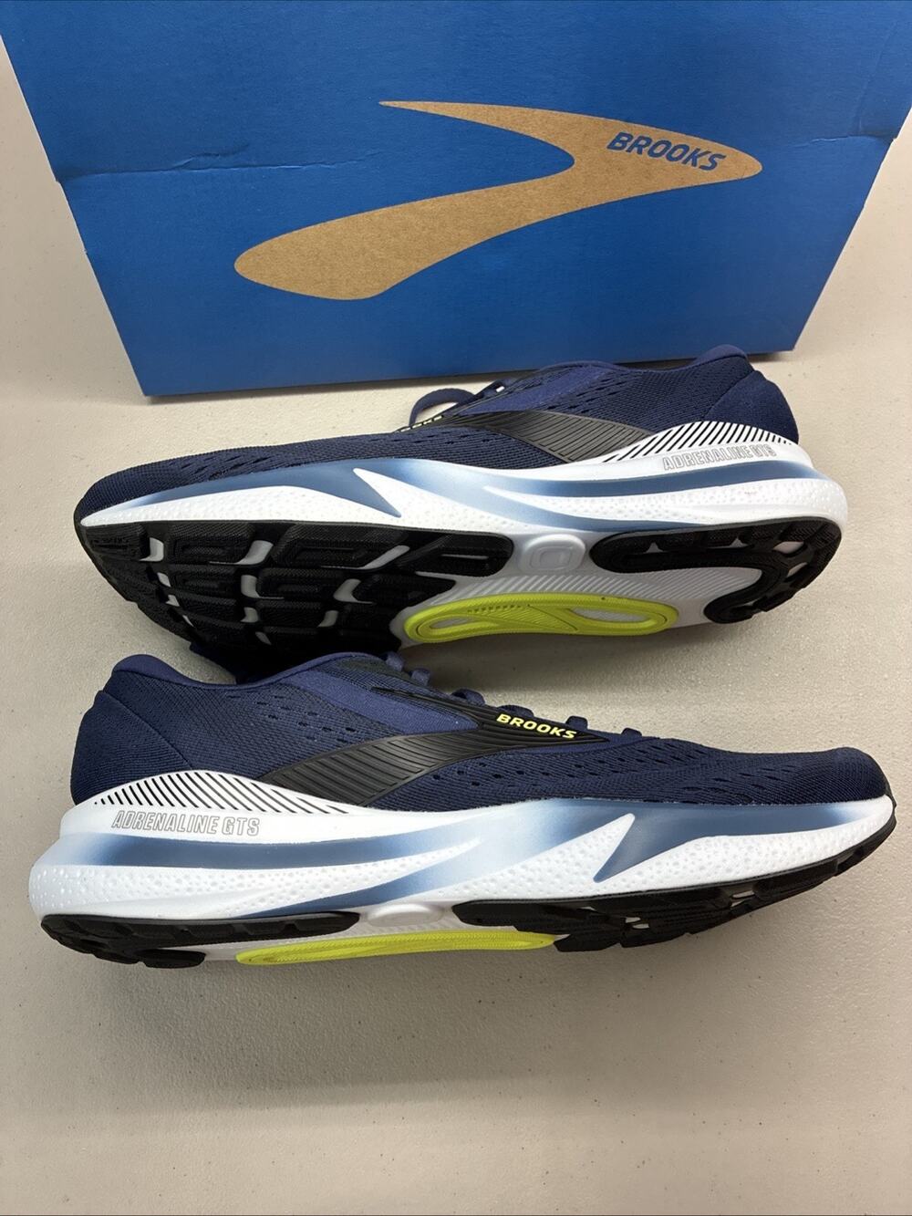 New Brooks Adrenaline GTS 24 Supportive Mens Size 9.5 Navy Blue Running Walking